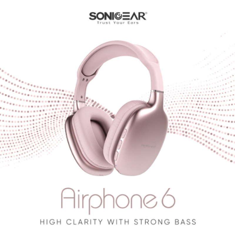 SonicGear AirPhone 6 Wireless Bluetooth Headphone | HiFi Audio & 10H Playtime