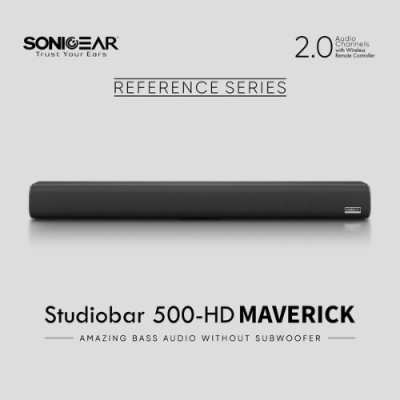 SonicGear StudioBar 500HD Maverick DSP TV Soundbar | HiFi Sound & Bluetooth