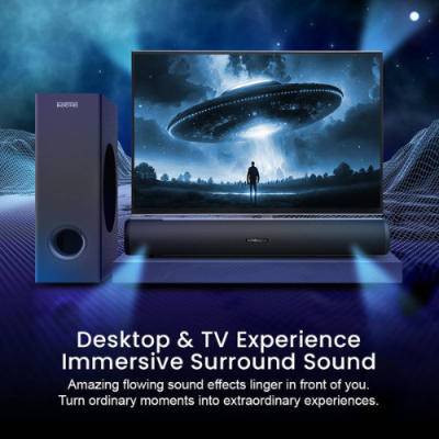 SonicGear StudioBar 600HD TV Soundbar | 120W Max Output & Wireless Subwoofer