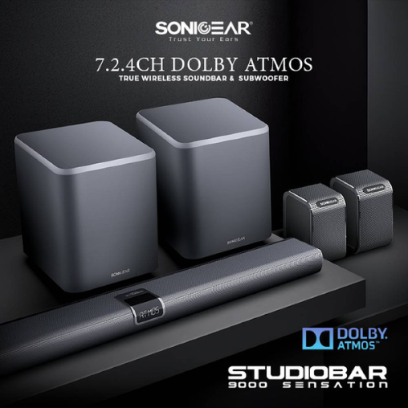 SonicGear StudioBar 9000 Dolby Atmos 7.2.4 Cinema Soundbar System